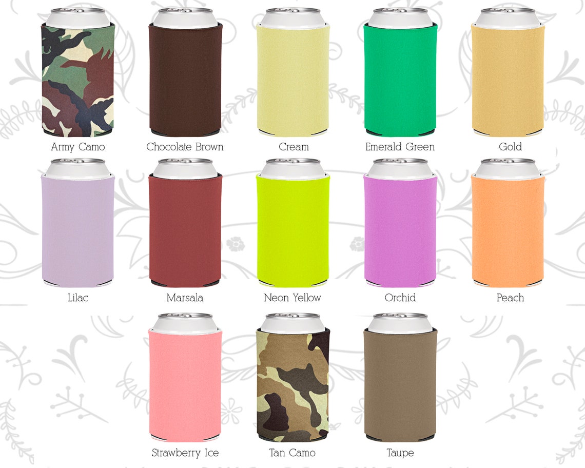 Blank Can Coolers Blank Coolers Foam Can Holders Collapsible Etsy