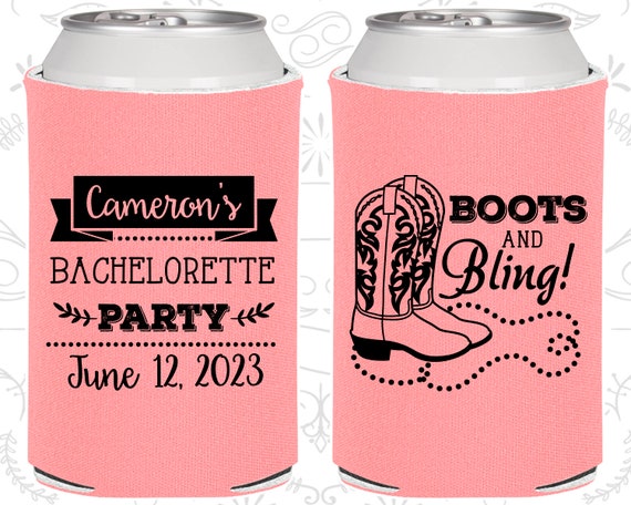 Boots and Bling, Printed Bachelorette Favors, Floral Bachelorette, Country Bachelorette Favors, Bachelorette Favors (60044) Il_570xn