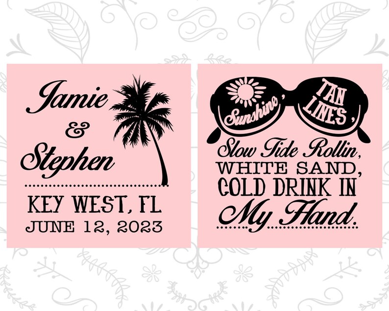 Slow Tide Rollin, White Sand, Cold Drink in My Hand, Wedding Favors, Summer Wedding Favors, Beach Wedding Favors, Wedding Can Coolers 451 image 4