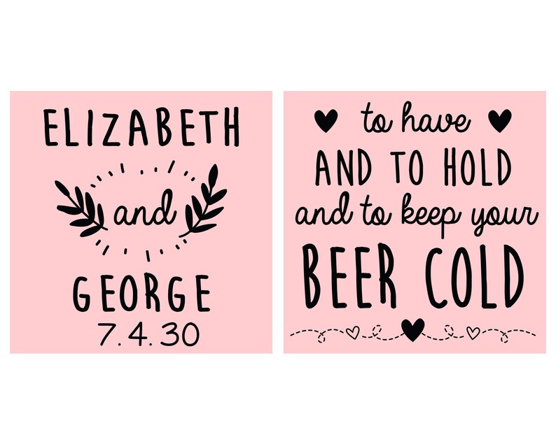 Personalized Wedding Favor Can Coolers Custom Wedding Favors for Guest | 281 imagen 2