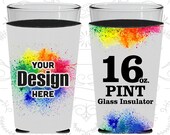 Full Color Pint Glass Insulators, Sublimation Glass Insulator, Photo Printing Full Color Photo Sublimation Full Color Logo, 16 oz Il_170x135