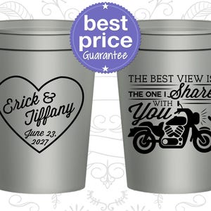 Stadium Cups, Wedding Cups, Plastic Cups, Personalized Cups, Personalized Wedding Cups, Wedding Stadium Cups, Custom Plastic Cups | 457