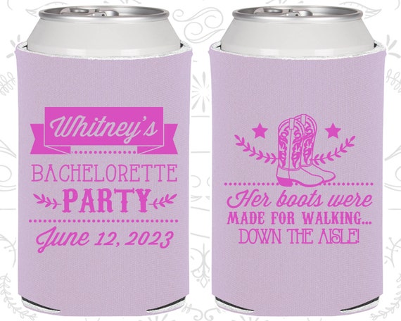 Her Boots were made for walking down the isle, Personalized Bachelorette Party Decor, Western Bachelorette Party Gifts (60072) Il_570xn