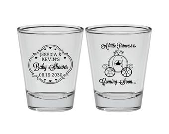 Princess Baby Shower, Baby Shower Shot Glass, Pink Baby Shower, It’s a Girl, Baby Shower Glasses | 90085
