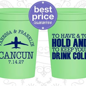 Personalized Wedding Cups, Wedding Cups, Plastic Cups, Stadium Cups, Personalized Cups, Personalized Plastic Cups, Wedding Favors | 608