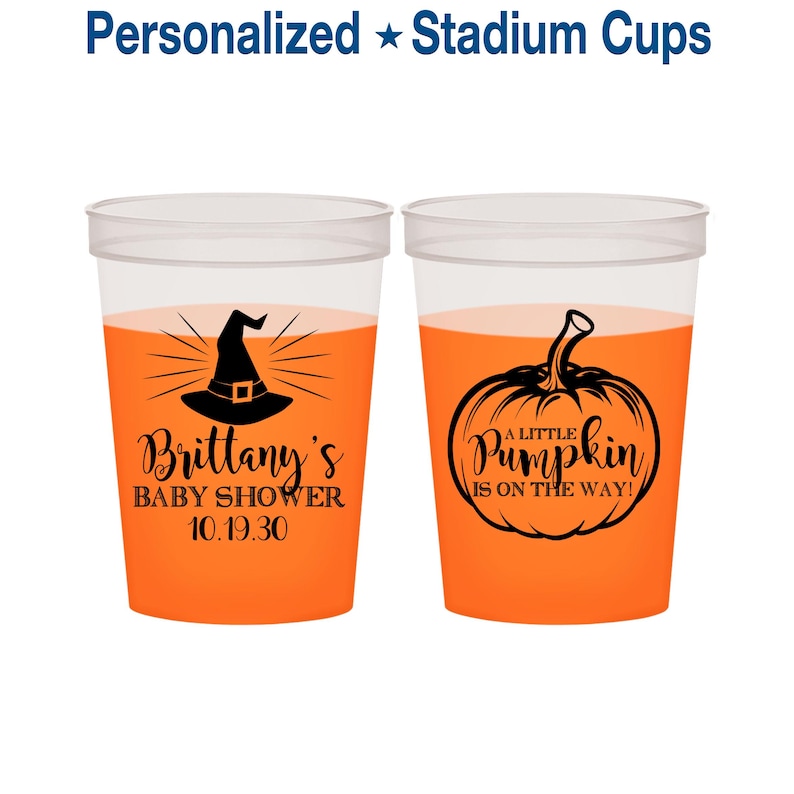 Halloween Baby Shower, Baby Shower Color Changing Cups, Pumpkin Baby Shower, Baby Shower Color Change Cup | 90196 image 1