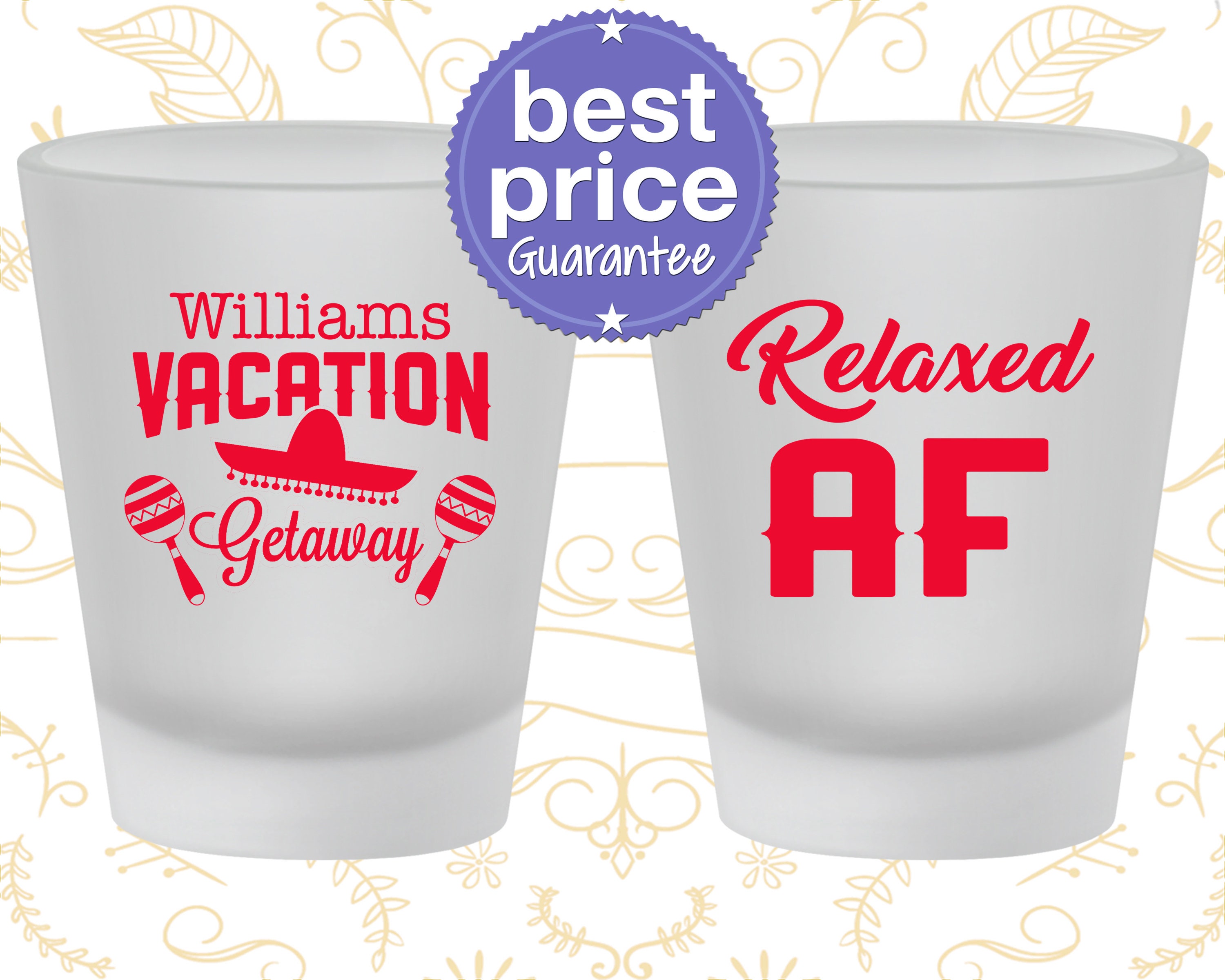 Family Vacation Shot Glass, Vacation Favors, Family Trip Gifts