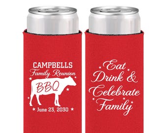Family Reunion Favors, Family Reunion Can Coolers, Family Reunion Gift Ideas, Family Reunion BBQ, Eat Drink and Celebrate Family | 160004