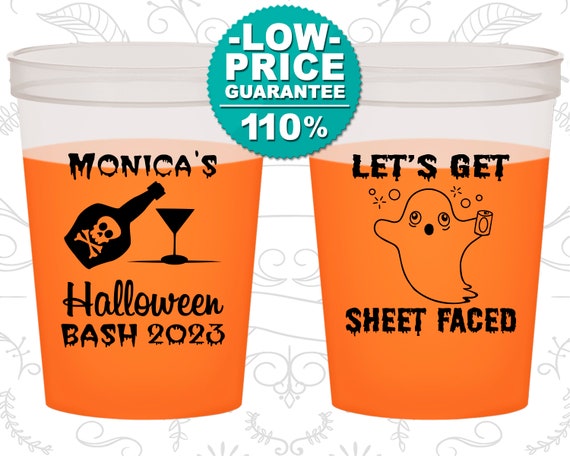 Halloween Mood Cups, Halloween Party Favors, Custom Halloween, Halloween Supplies, Lets Get Sheet Faced, Halloween Ghost (250009) Il_570xn