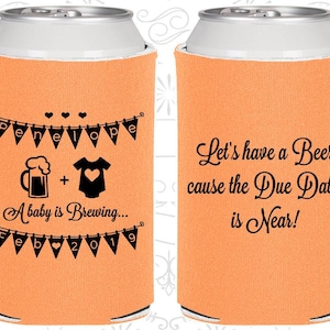 A Baby is brewing, Couples Baby Shower Ideas, Lets have a beer cause the due date is near, New Baby Favors | 90032
