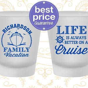 Family Vacation Shot Glass, Vacation Favors, Family Vacation Gifts, Cruise Party Favors, Cruise Ship, Cruise Ship Gifts | 180036