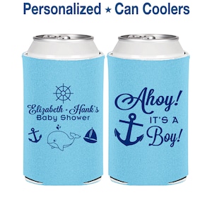 Ahoy It’s a Boy, Baby Shower Party Favors, Nautical Baby Shower Favors, Anchor Baby Shower Favors, Baby Shower Cooler | 90093 image 1