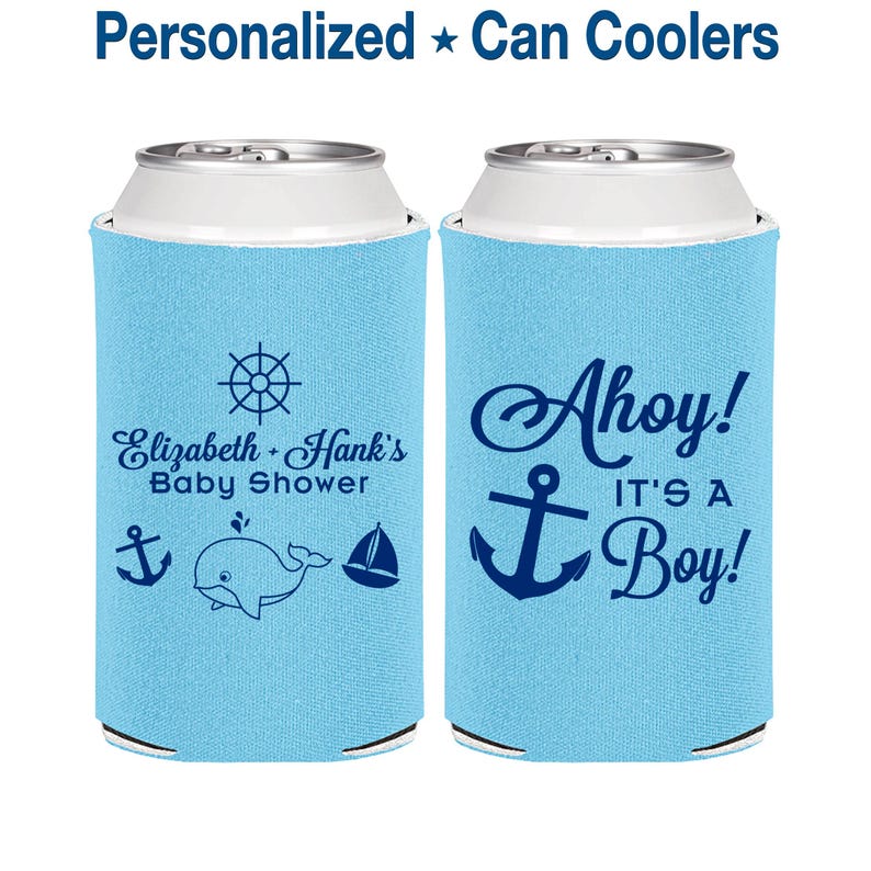 Ahoy It’s a Boy, Baby Shower Party Favors, Nautical Baby Shower Favors, Anchor Baby Shower Favors, Baby Shower Cooler | 90093 image 1