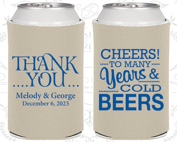 Cheers to many years and cold beers, Personalized Favors, Thank You, Cheers and Beers, Beer Wedding Favors, Cheers Wedding Favors (573) Il_570xn
