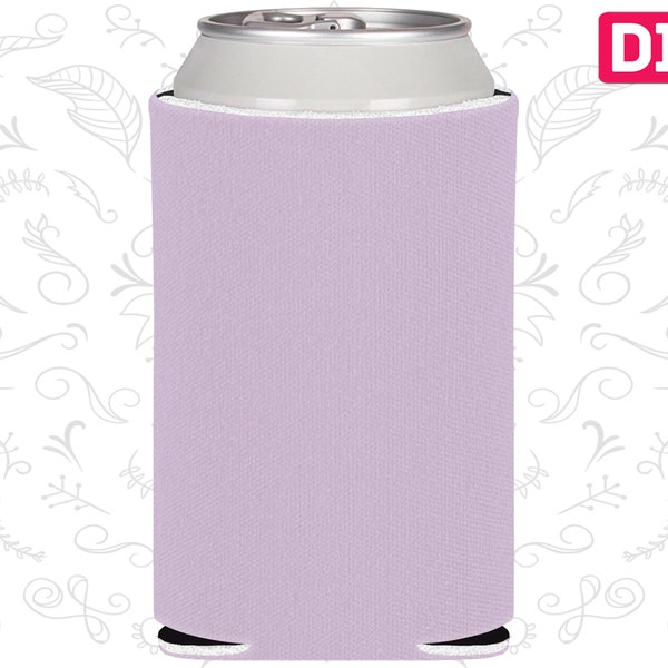 25 Pack - Blank Can Coolers Lilac Blank Coolers Light Purple Foam Can Holders Collapsible Bulk Beer Huggers DIY Crafts