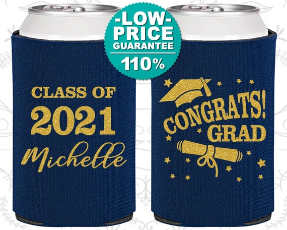 Graduation Favors, Graduation Can Cooler, Graduation Party Ideas, Graduation Party Decorations, Class of 2021 Gift, Congrats Grad (130027) Il_570xn