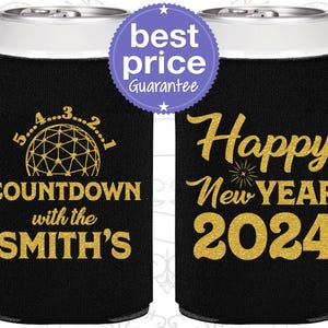 New Years Party Favors, New Years Eve Can Coolers, NYE Party Supplies, Happy New Year | 170026