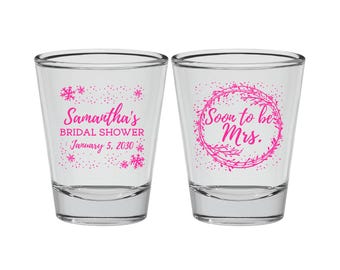 Bridal Shower Shot Glasses, Bridal Shower Favors, Bridal Shower Gifts, Unique Bridal Shower Favors, Rustic Bridal Shower Favors | 100004