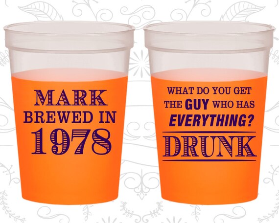 40th Birthday Mood Cups, What do you get the guy who has everything, drunk, Birthday Color Changing Cups (20148) Il_570xn