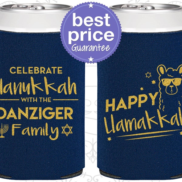 Hanukkah Party Favors, Hanukkah Can Coolers, Hanukkah Decorations, Hanukkah Gift, Chanukah Party Favors, Happy Llamakkah (270018)