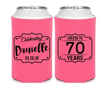 70th Birthday, 70th Birthday Favors, Printed Birthday Ideas, Cheers to 70 years, Cheers to Seventy Years, Party Favors | 20227