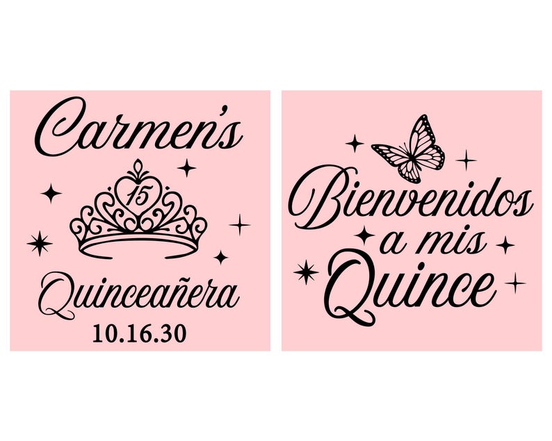 Personalized Quinceañera Frosted Cups, Mis Quince Años, 15th Birthday Copas, Quince Recuedeos, Quinceanera Party Favors | 70005 image 2