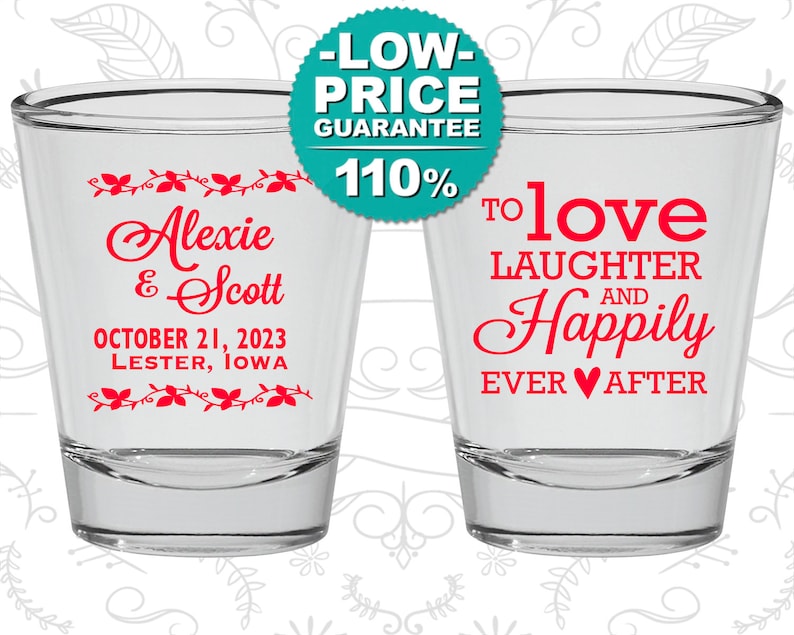 Shot Glasses C32 Custom Shot Glasses Wedding Shot Glasses Shot Glass Personalized Shot Glasses Custom Shot Glass Wedding Favors