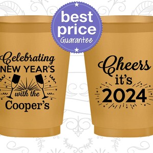 New Years Frosted Cups, New Years Eve Party Favors, NYE Party 2025, Cheers New Years | 170024