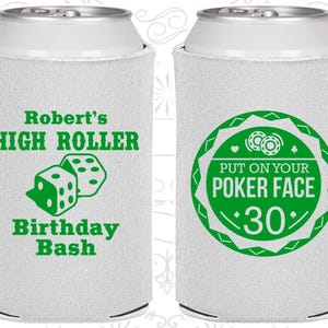 30th Birthday, 30th Birthday Party, Casino Birthday Party, Vegas Birthday Party, Birthday Can Coolers, Birthday Coolies | 20262