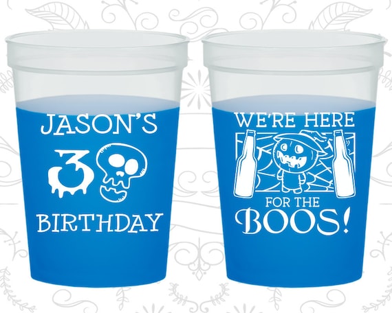 30th Birthday Mood Cups, Pumpkin Birthday, Halloween Birthday, Birthday Color Changing Cups (20290) Il_570xn