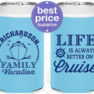 Family Vacation Gifts, Vacation Can Coolers, Family Vacation Favors, Cruise Party Favors, Cruise Ship, Cruise Ship Gifts | 180036