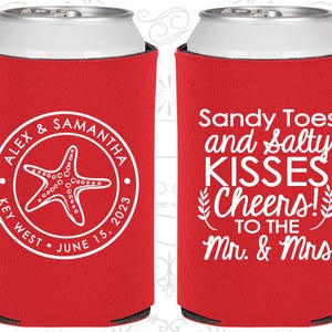 Sandy Toes and Salty Kisses, Cheers to the Mr and Mrs, Unique Wedding Gift, Tropical Wedding Gift, Beach Wedding Gift, Starfish | 355