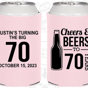 70th Birthday, 70th Birthday Favors, Adult Party Decorations, Cheers and Beers, Cheers to 70 Years, Party Favors | 20161