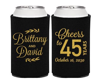 45th Anniversary Gift for Parents, Anniversary Can Coolers, Anniversary Gift Ideas, Sapphire Anniversary Party, Happy Anniversary | 80036