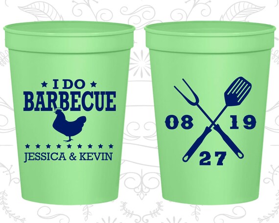 I Do BBQ Wedding Cups, Custom Stadium Cups, I Do Barbecue Wedding Cups, Wedding BBQ Cups, BBQ Chicken, logo cups (72) Il_570xn