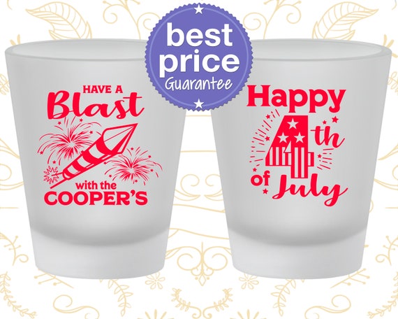 4th of July Shot Glass, 4th of July Decorations, July 4th Party Decor, Fourth of July Favors, Happy 4th of July, USA (220046) Il_570xn