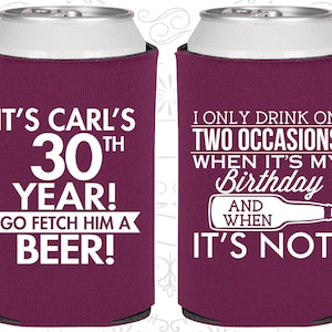 30th Birthday, 30th Birthday Favors, Party Favors, Beer Birthday Favors, Go fetch him a beer, Birthday Party Favors | 20170