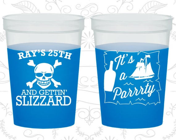 25th Birthday Mood Cups, It’s a Parrrty, Pirate Birthday, Birthday Color Changing Cups (20285) Il_570xn