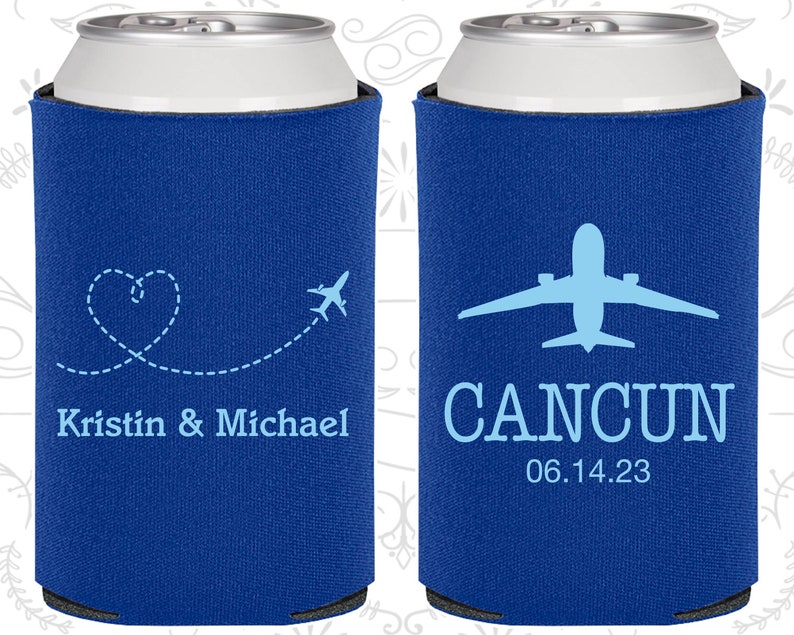 Destination Wedding Gifts, Wedding Gift Ideas, Travel Wedding Gift, Airplane, Heart, Drink Cooler 92 image 1