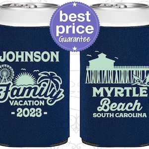Vacation Party Favors, Vacation Can Coolers, Family Vacation Favors, Destination Vacation, Myrtle Beach Family Vacation | 180045