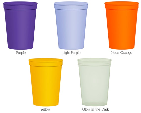 Frosted Plastic Stadium Cup 16 oz. Set of 10, Bulk Pack - Shatterproof,  Flexible, Reusable Party Cups - Green