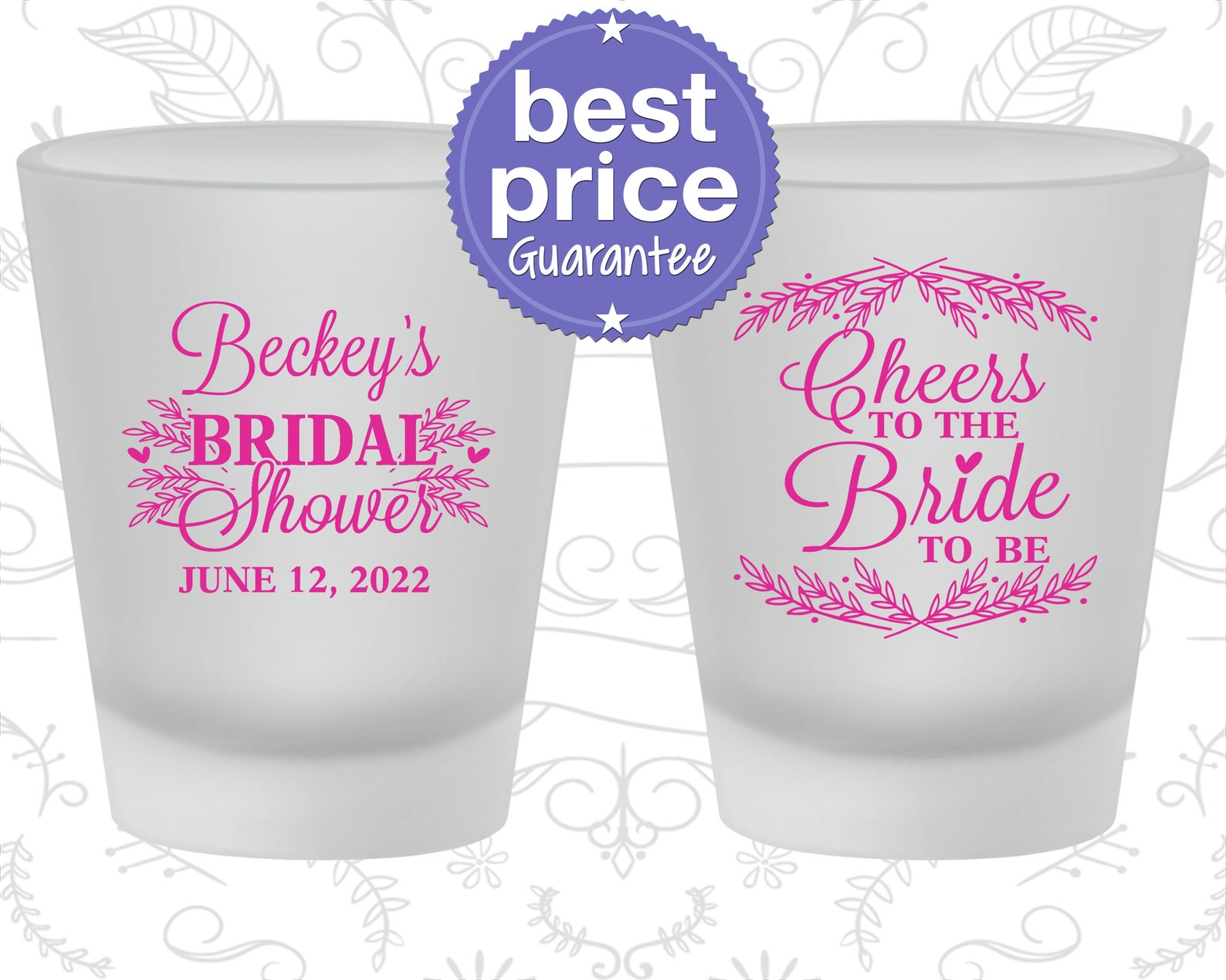 Bridal Shower Shot Glasses Bridal Shower Party Favors Shower Etsy