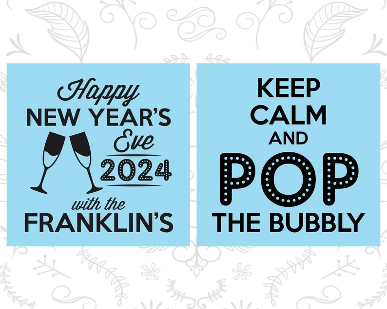 New Years Party Favors, New Years Eve Can Coolers, NYE Party Supplies, Keep Calm and Pop the Bubbly 170006 image 4