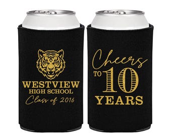 High School Reunion Gifts, Class of 2016 Reunion, 10 Year Reunion, Class Reunion Favors, College Reunion, Can Coolers | 140005