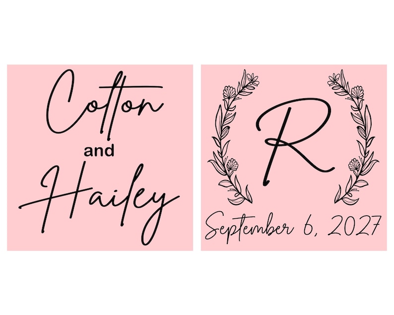Personalized Wedding Can Coolers, Wedding Toast, Custom Reception Bar, Monogram Wedding Favors | 803 afbeelding 2