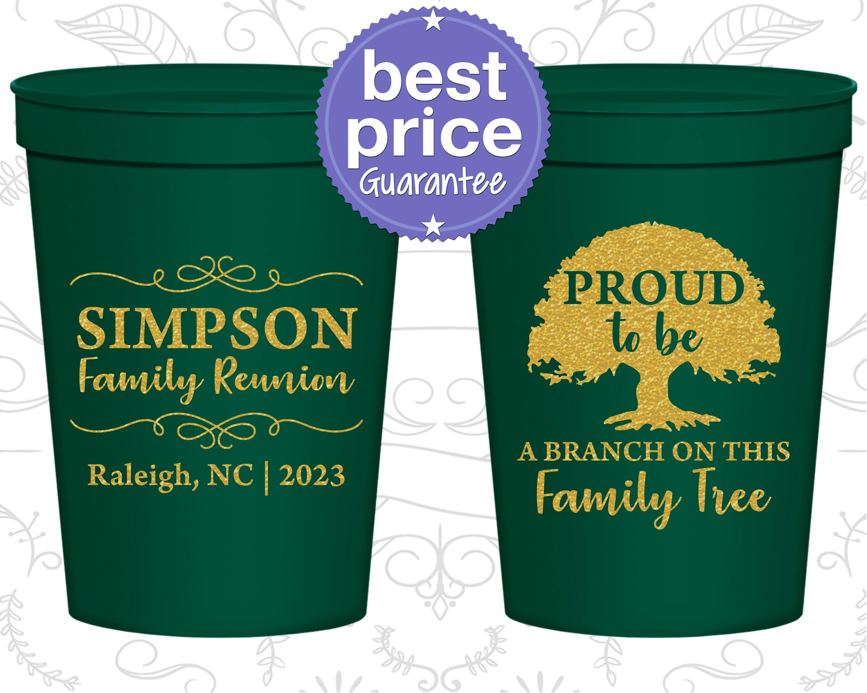 Family Reunion Stadium Cups, Family Reunion Ideas, Family Reunion Party Favors, Proud to be a branch on this family tree | 160050
