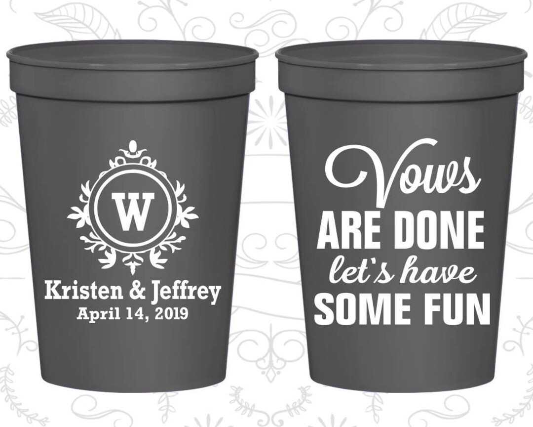 Monogram Cups, Monogram Cup, Monogram Wedding Cups, Monogram Stadium