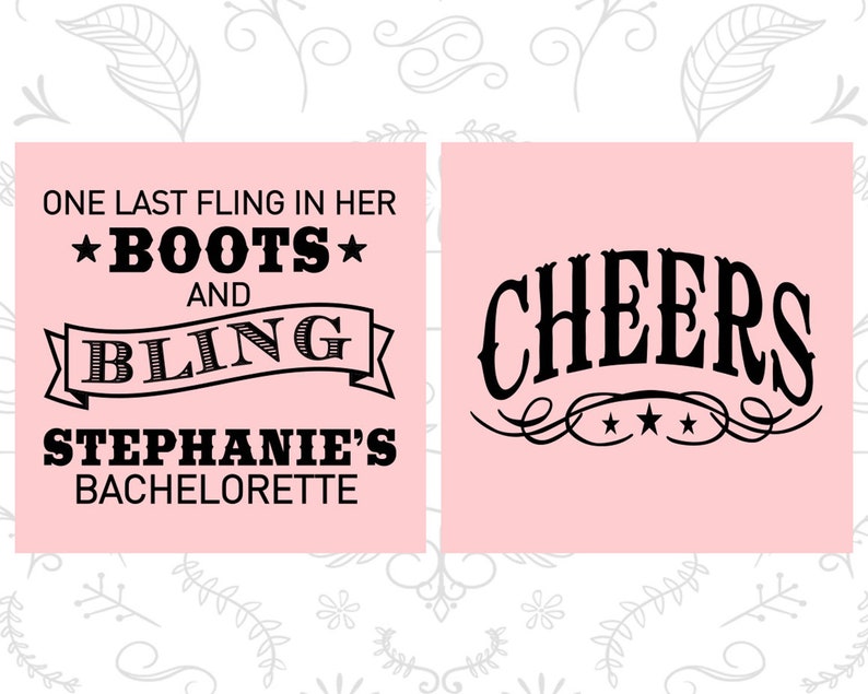 One last fling in her boots and bling, Unique Bachelorette Party, Western Bachelorette Party Gifts, Bachelorette Gift 60118 image 4