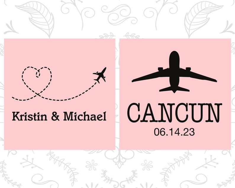 Destination Wedding Gifts, Wedding Gift Ideas, Travel Wedding Gift, Airplane, Heart, Drink Cooler 92 image 4