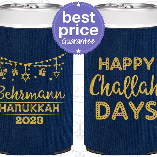 Hanukkah Party Favors, Hanukkah Can Coolers, Hanukkah Decorations, Hanukkah Gift, Hanukkah Ideas, Happy Challah Days (270003)